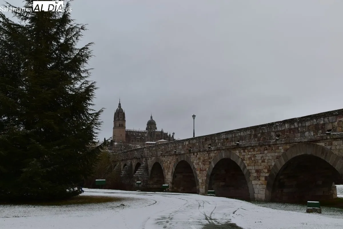 Nevada en el centro de Salamanca. Foto de Vanesa Martins