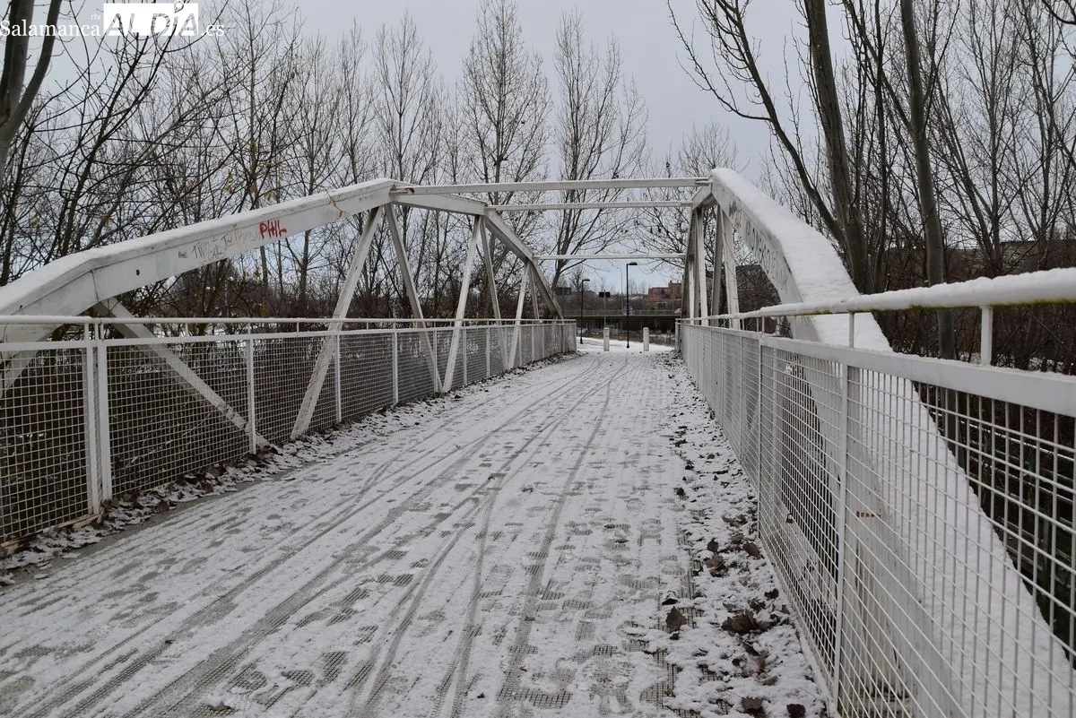 Nevada en el centro de Salamanca. Foto de Vanesa Martins