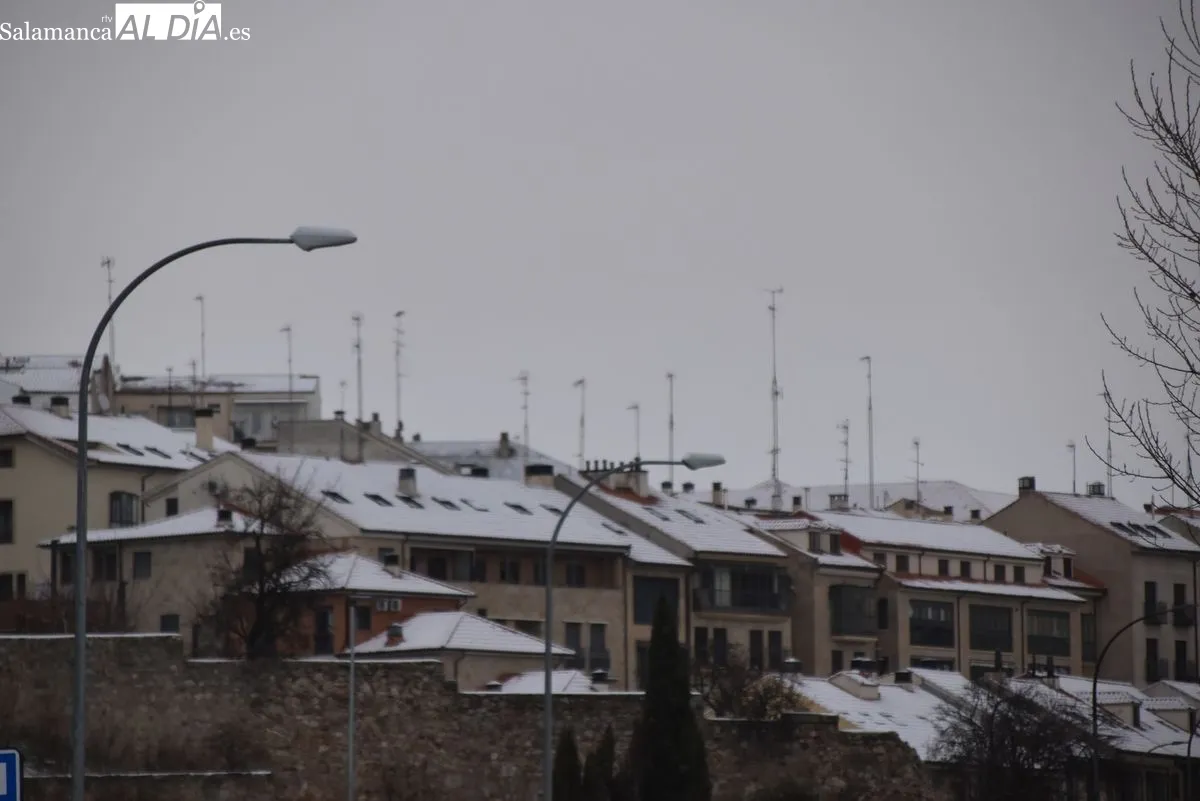 Nevada en el centro de Salamanca. Foto de Vanesa Martins