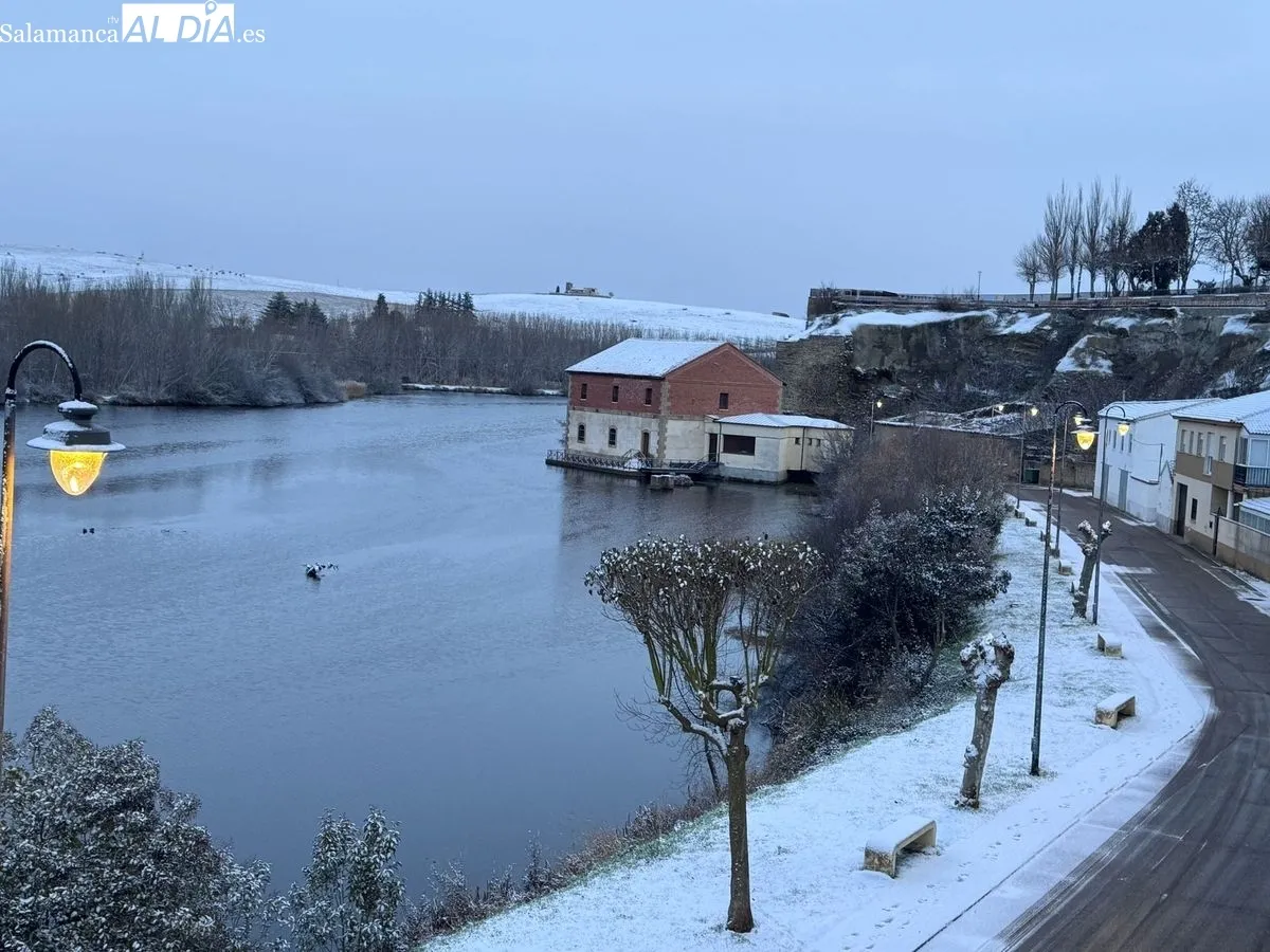 Un manto blanco para despedir la Navidad: la nieve transforma el paisaje de Alba de Tormes