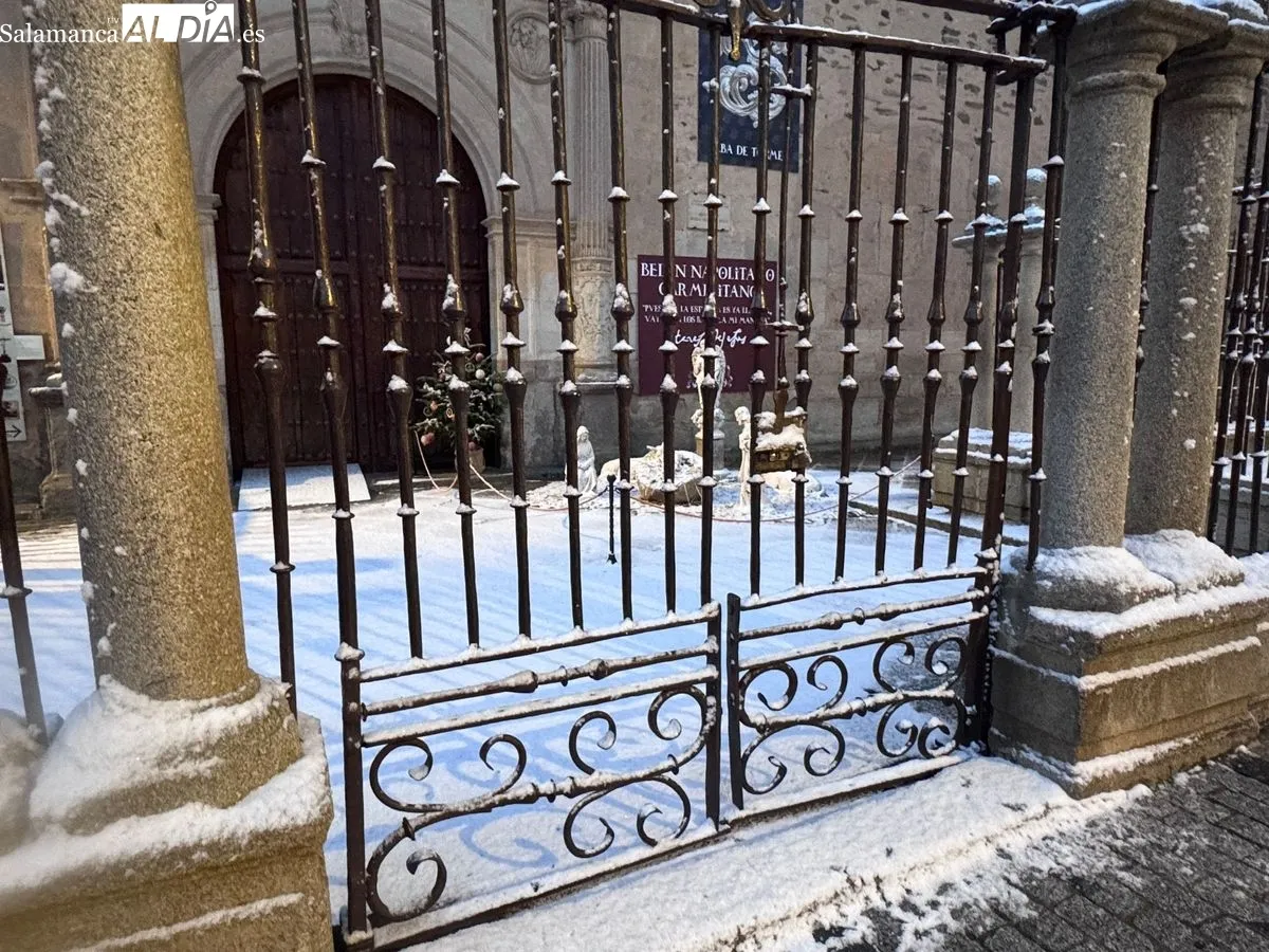 Un manto blanco para despedir la Navidad: la nieve transforma el paisaje de Alba de Tormes