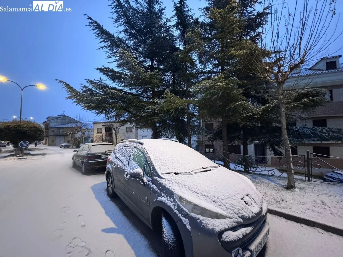 Un manto blanco para despedir la Navidad: la nieve transforma el paisaje de Alba de Tormes