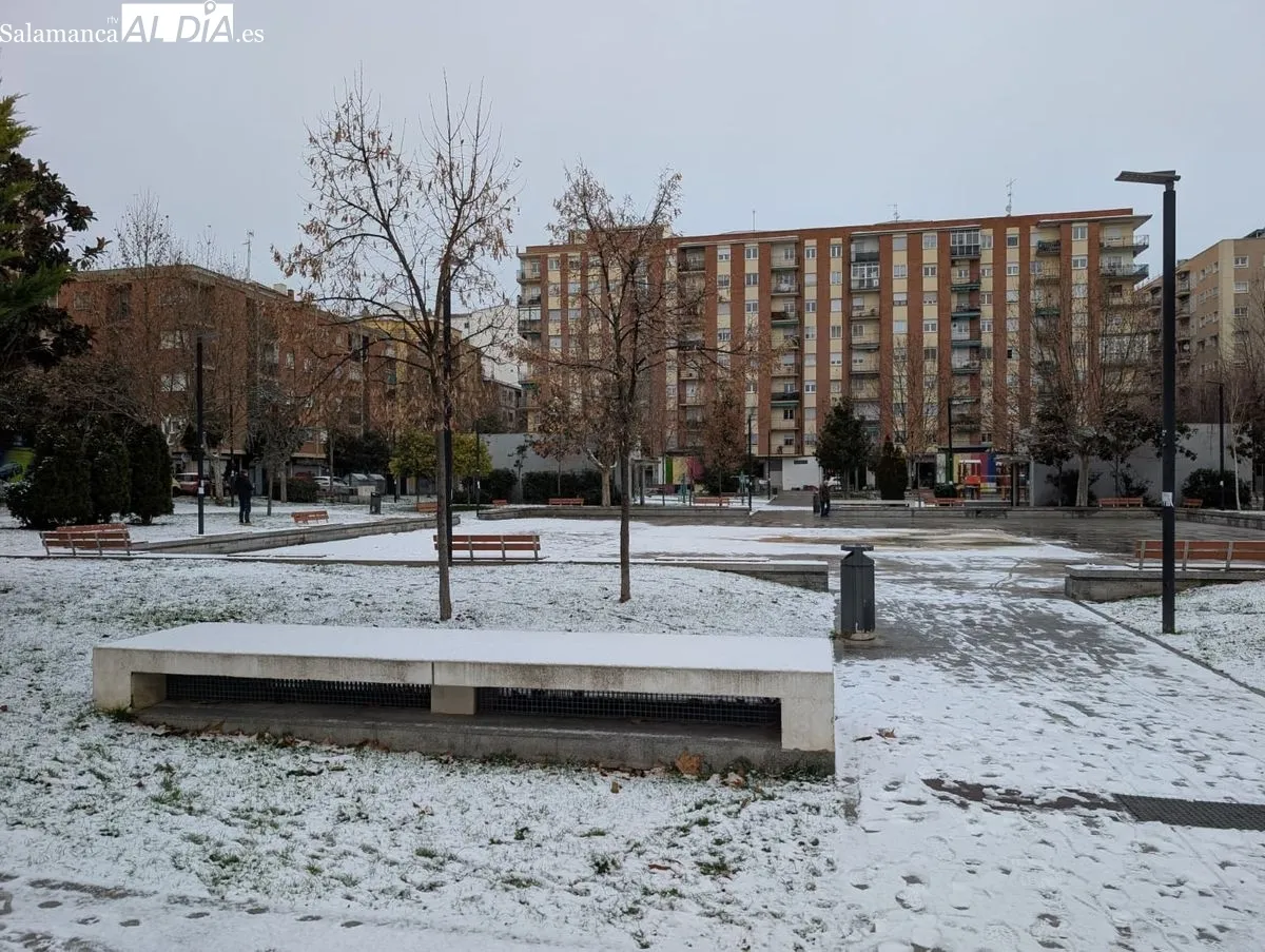 Parque de Garrido nevado. Foto de David Sañudo