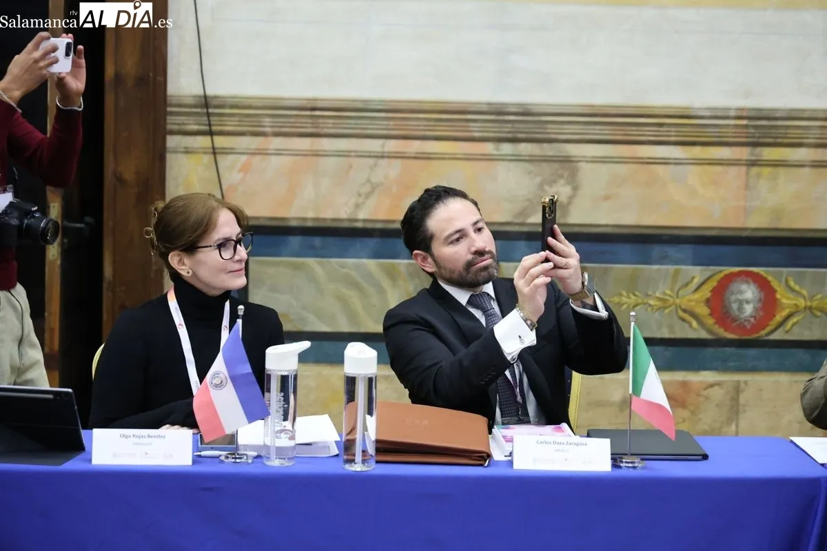El alcalde de Salamanca inaugura la reunión de la Red Iberoamericana de Política Criminal en el Colegio Fonseca. Foto de David Sañudo