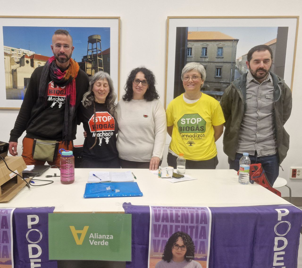 Aurora Zarco (Podemos) apoya a las plataformas Stop Biogás en Salamanca