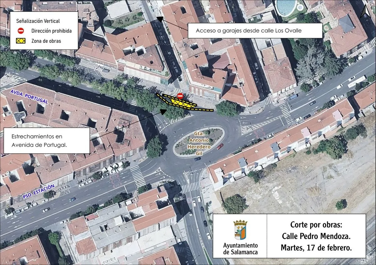 Foto 2 - La calle San Pablo y la avenida de Portugal de Salamanca sufrir&aacute;n cortes y desv&iacute;os el lunes y el martes