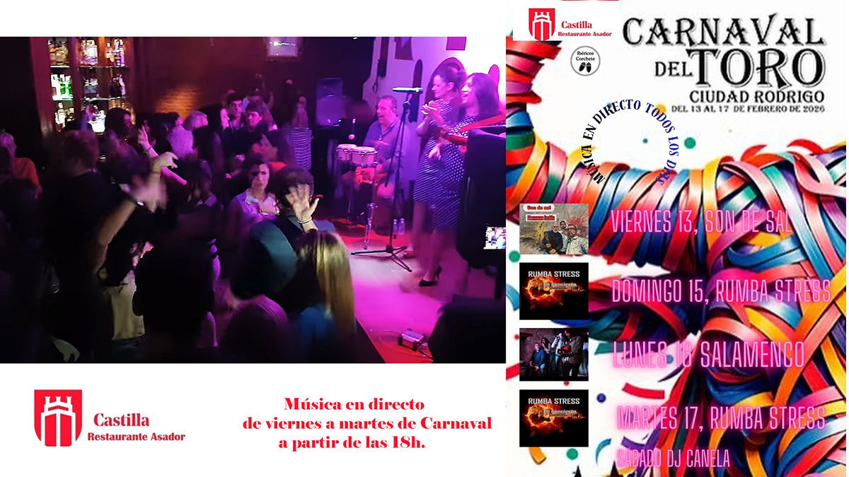 El Castilla pondrá banda sonora al Carnaval con música en directo cada tarde