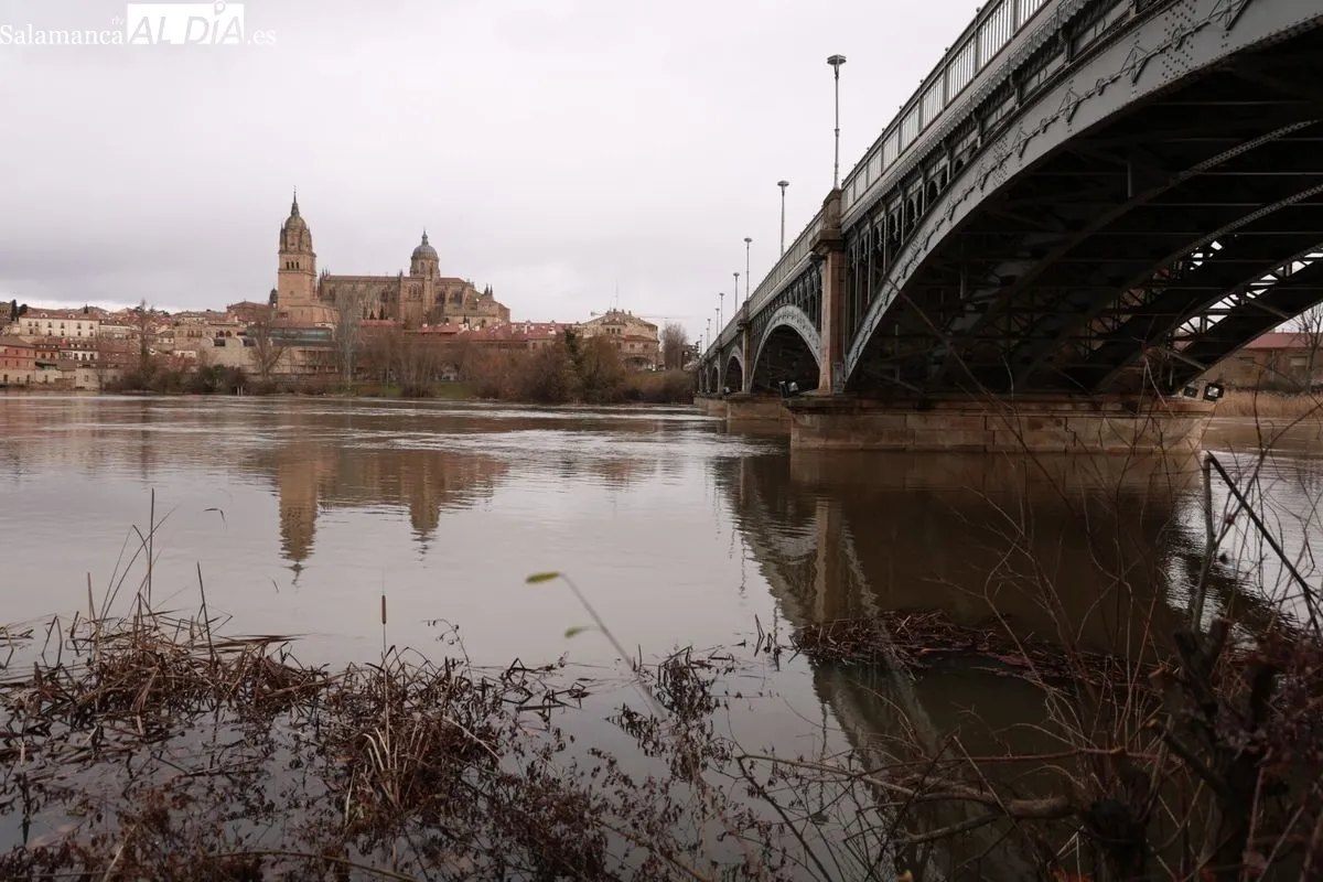 Crecida del río Tormes a su paso por Salamanca | Fotos: David Sañudo