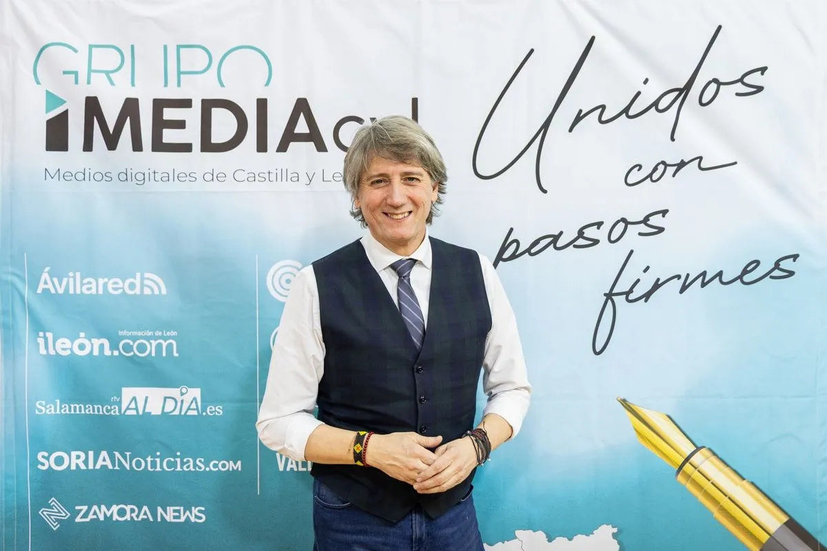 Carlos Martínez en las instalaciones de IMEDIACYL en Salamanca (sede de SALAMANCArtv AL DÍA) | Fotos: David Sañudo 