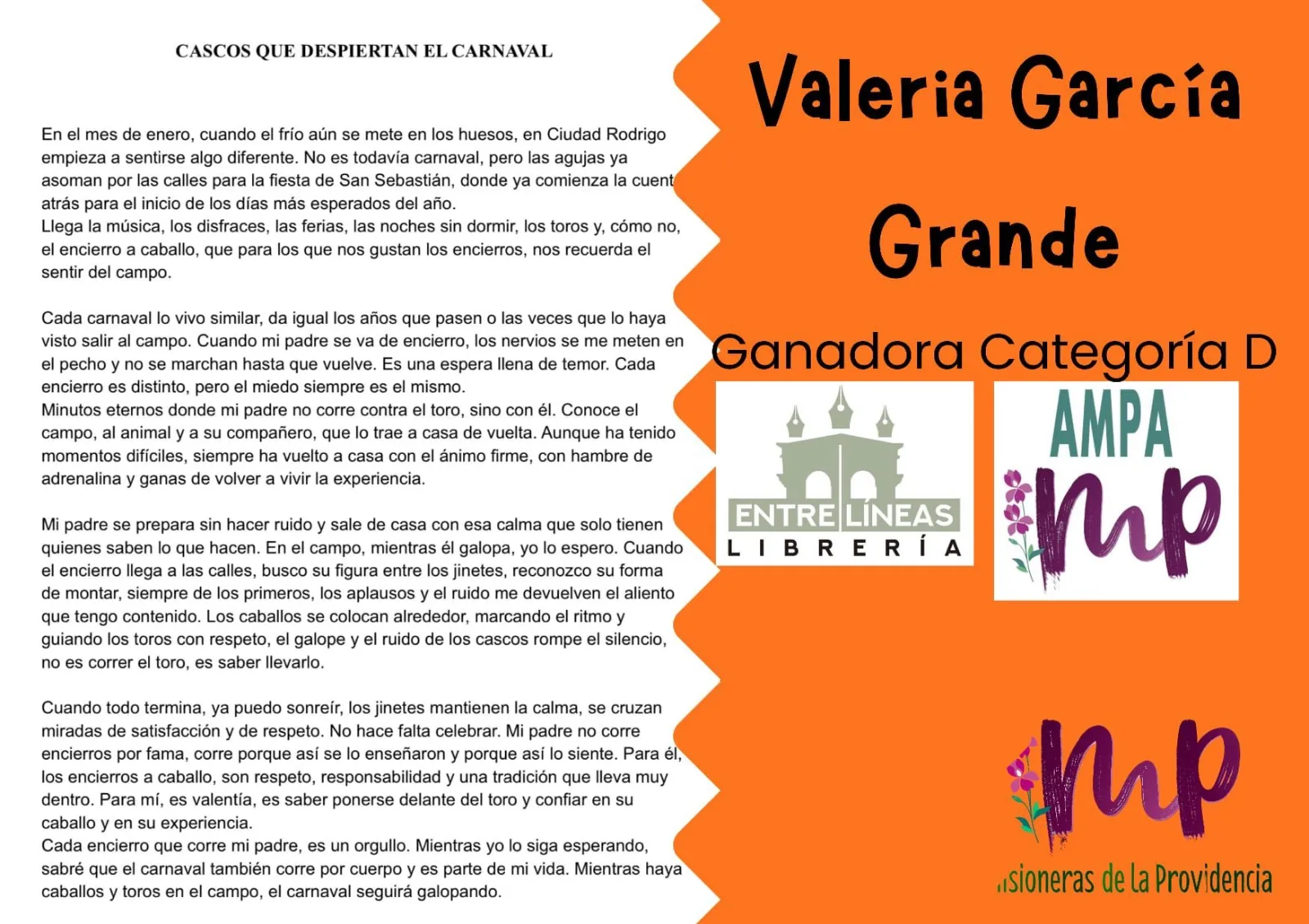 Ganadores y finalistas del V Concurso de Relatos «Mi Carnaval del Toro»
