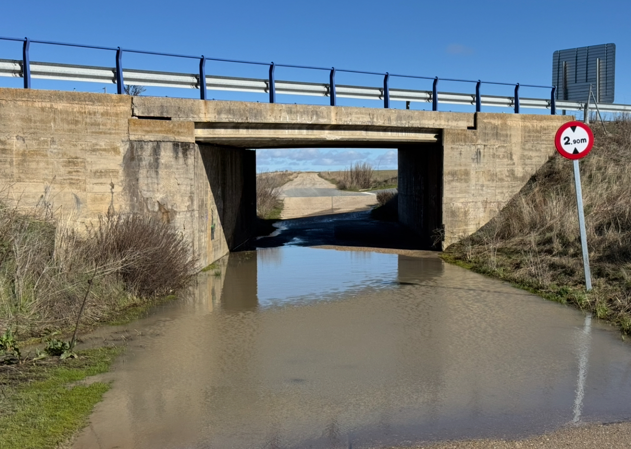 Denuncian el estado del paso inferior de la N-501, en el barrio de San Roque, inundado desde hace días