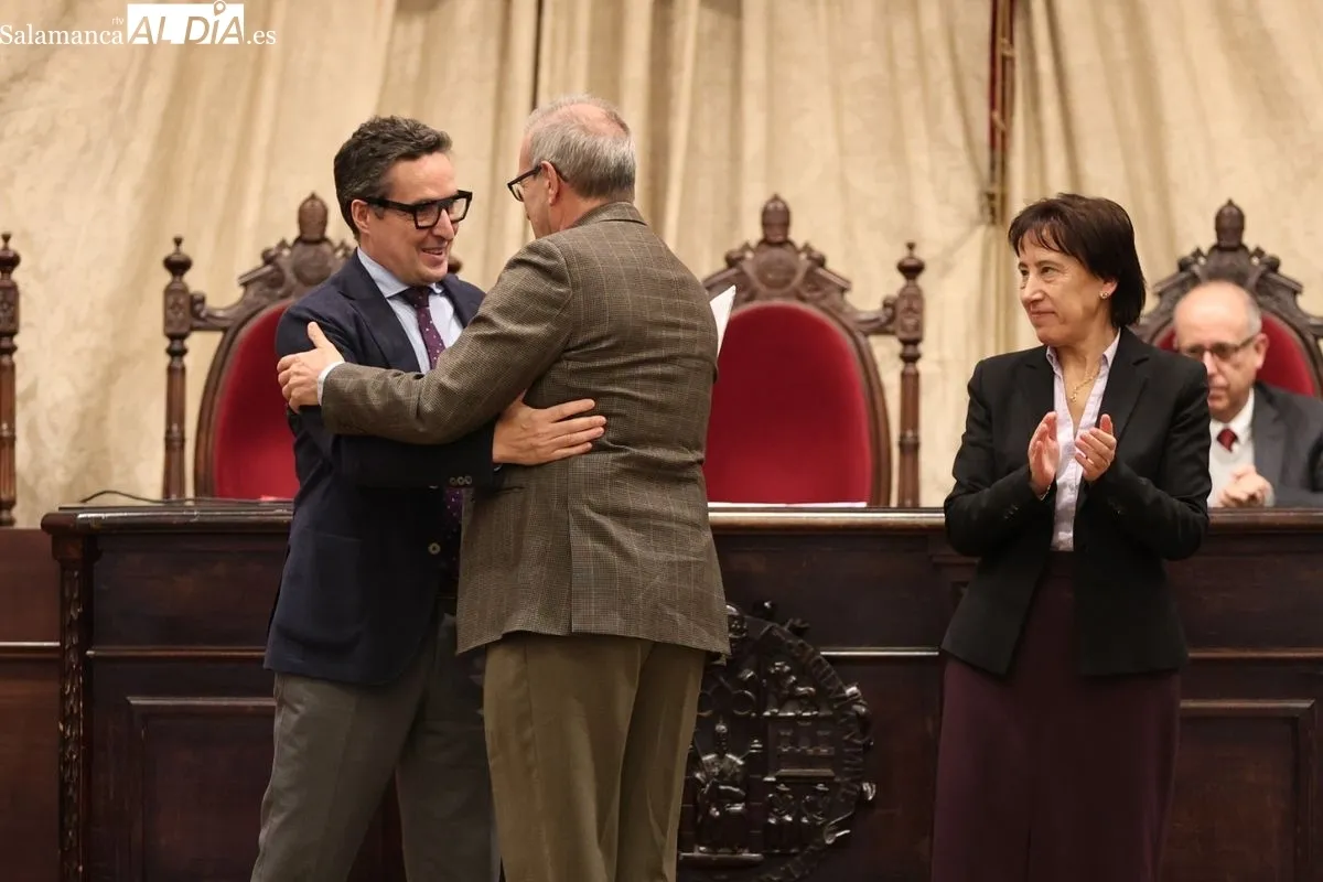 Homenaje de la USAL a los 61 profesores e investigadores que se jubilan este curso. Foto de David Sañudo