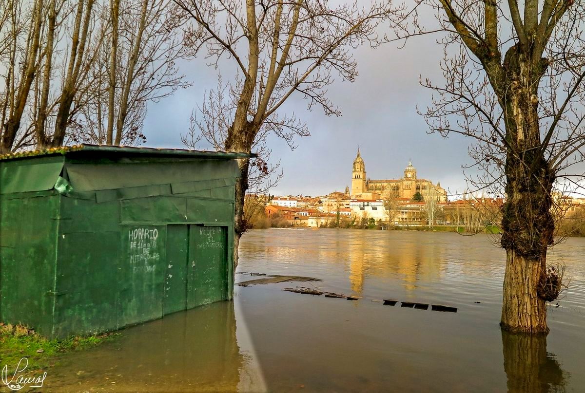 Crecida del río Tormes en Salamanca 