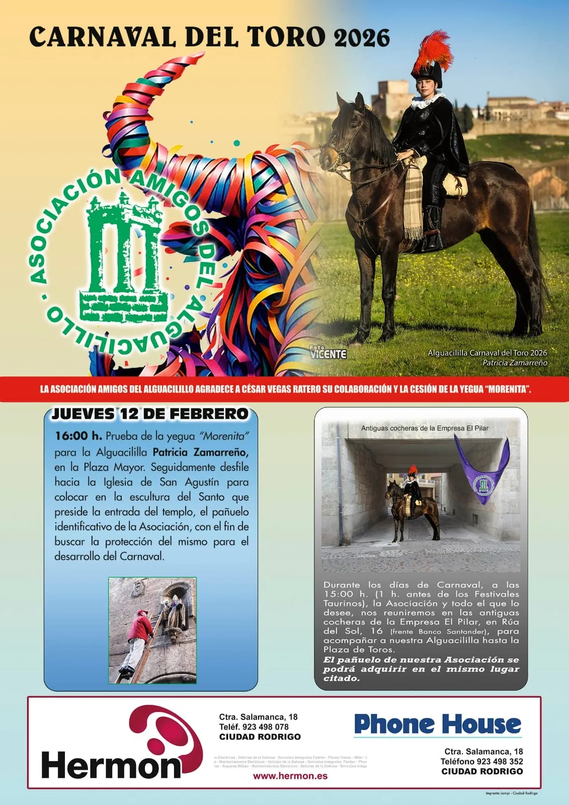 Foto 2 - Patricia Zamarre&ntilde;o y 'Morenita' encabezar&aacute;n los desfiles de los Amigos del Alguacilillo