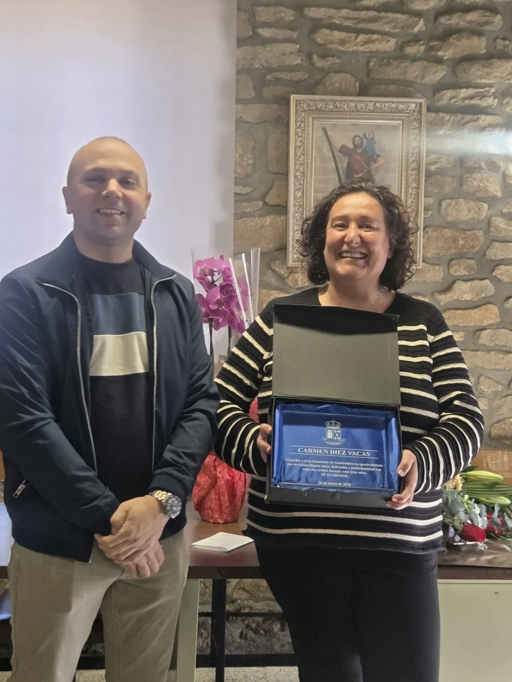 Homenaje a la enfermera Carmen Díez en Guadramiro