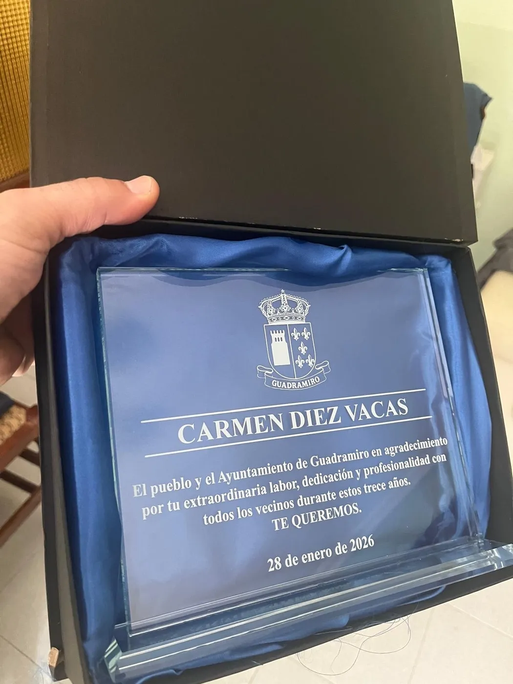 Homenaje a la enfermera Carmen Díez en Guadramiro