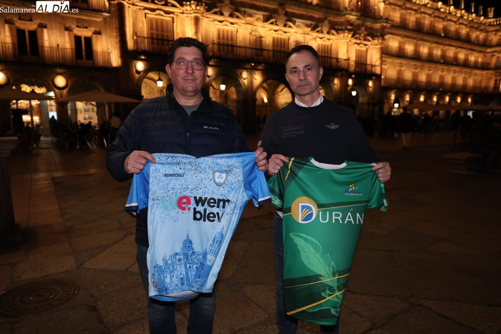 FOTOS | Juntos por primera vez, los presidentes del Salamanca FS y el Piensos Durán Albense abren una nueva etapa en los derbis: Es un acto de buena fe