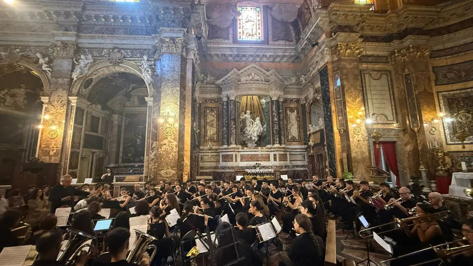 Actuación de la Banda de Música en Santa María della Victoria (Roma)