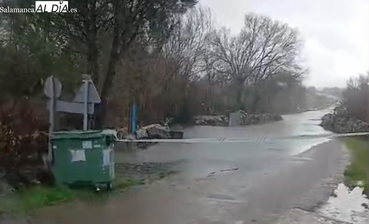 Cortada la carretera DSA-551 en Brincones por inundación
