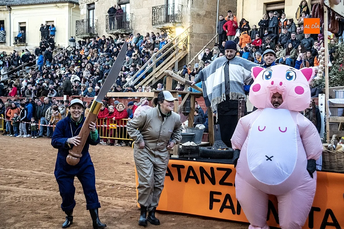 Foto 17 - Un drag&oacute;n gigante y un marrano a la fuga los dos &uacute;nicos participantes en el desfile de carrozas