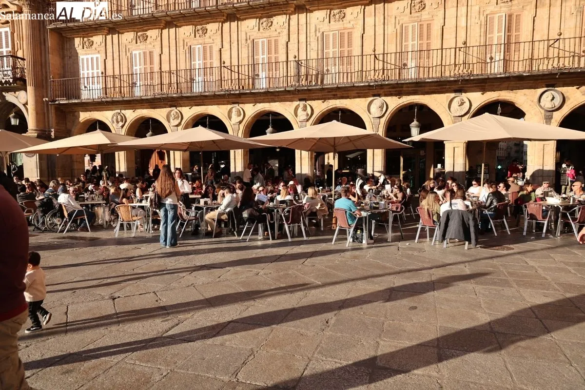 El sol y las temperaturas primaverales llenan de vida el centro de Salamanca | FOTOS: David Sañudo