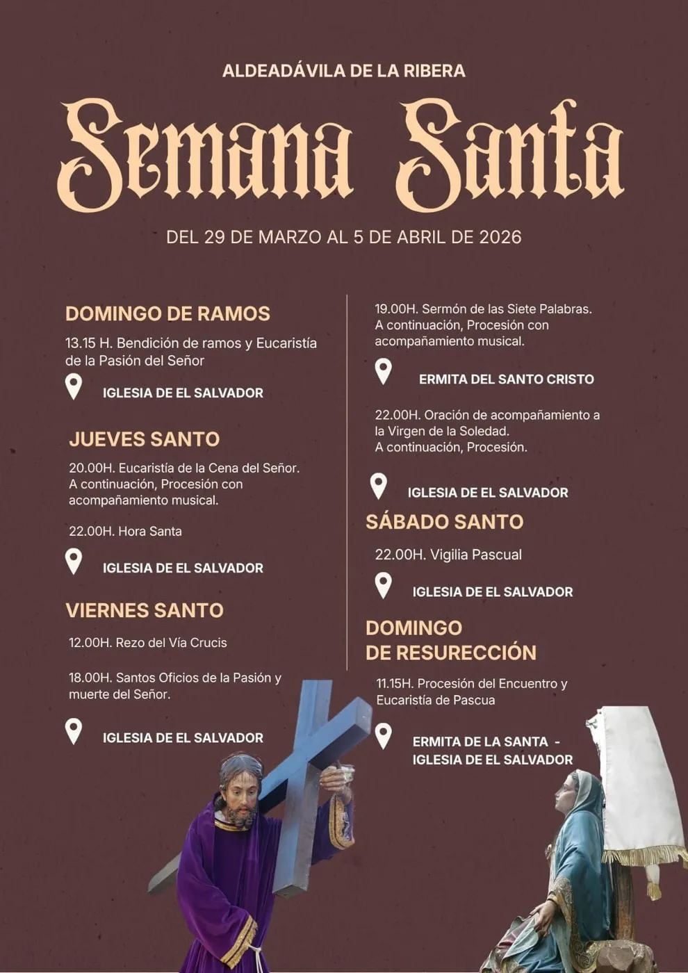 Foto 2 - El Lignum Crucis y el Cristo yacente volver&aacute;n a procesionar en Aldead&aacute;vila