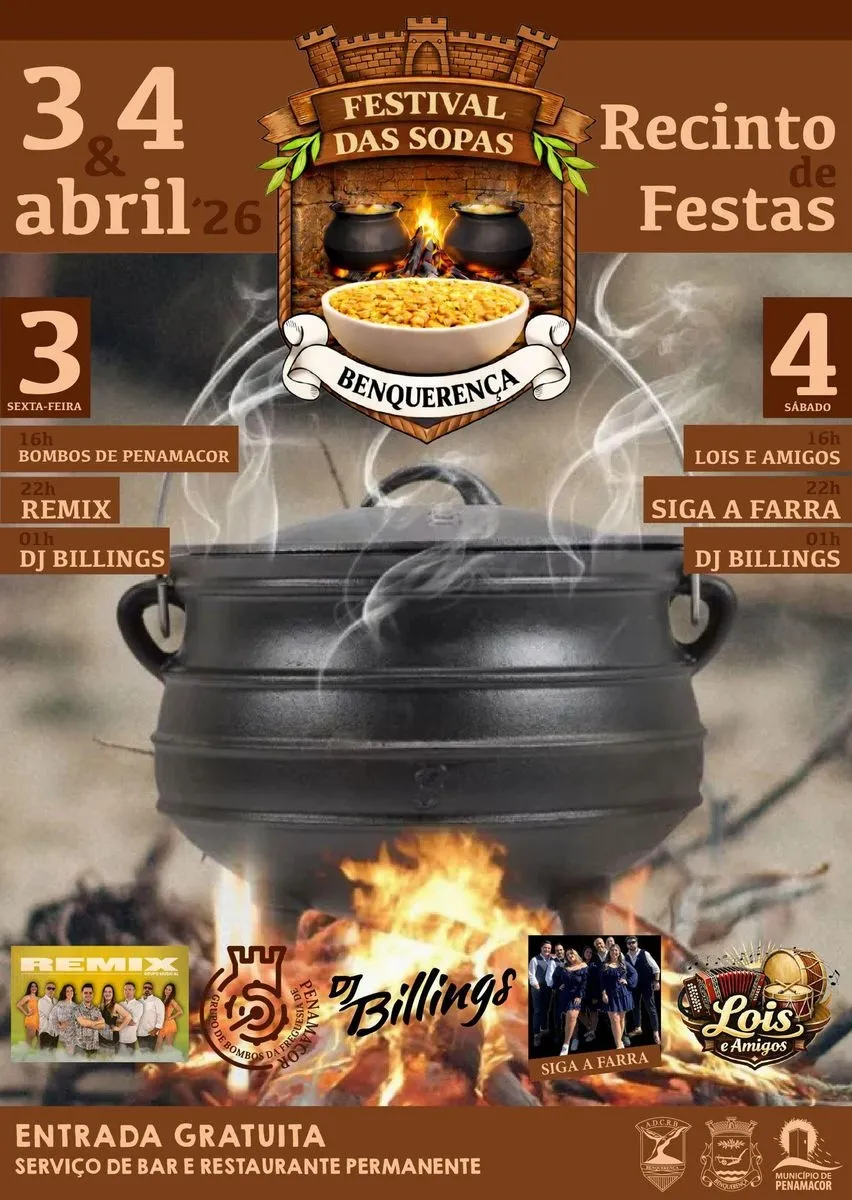 Festival das Sopas de Benquerença (Penamacor, Portugal), 3 y 4 de abril de 2026