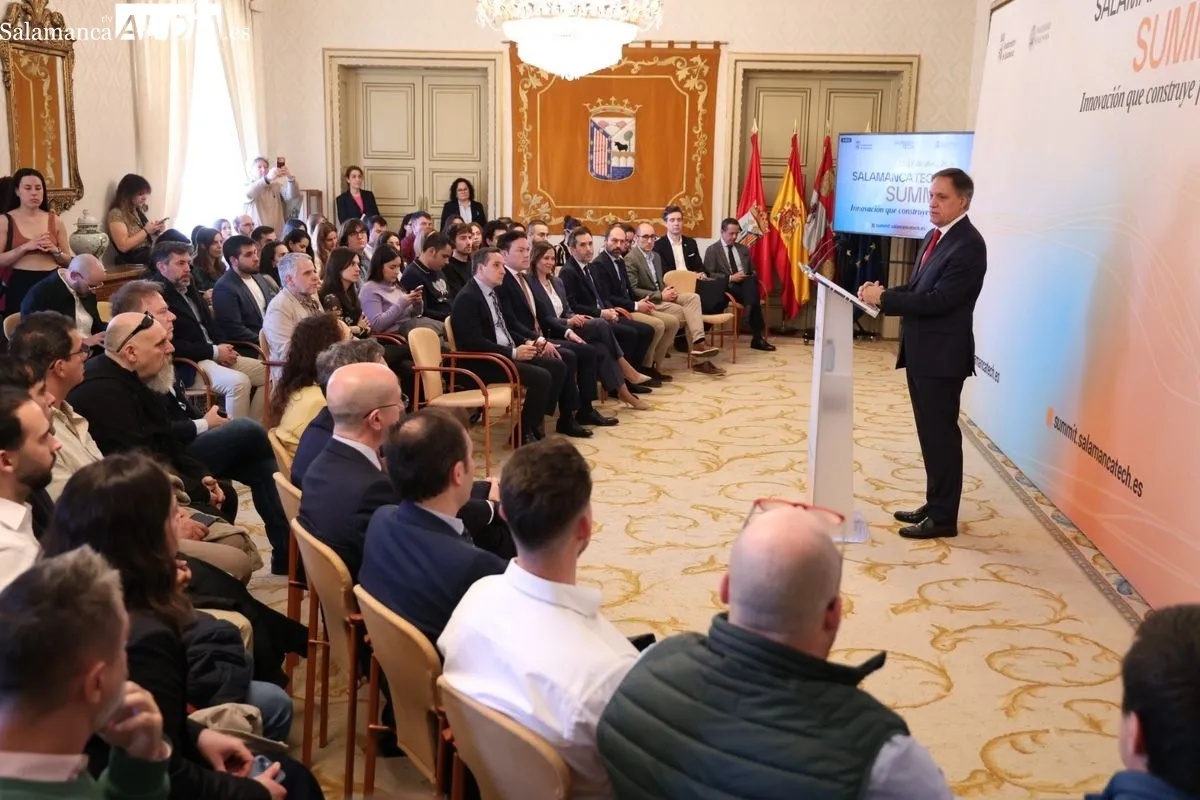 Presentación en el Ayuntamiento del Salamanca Tech Summit 2026. Foto de David Sañudo