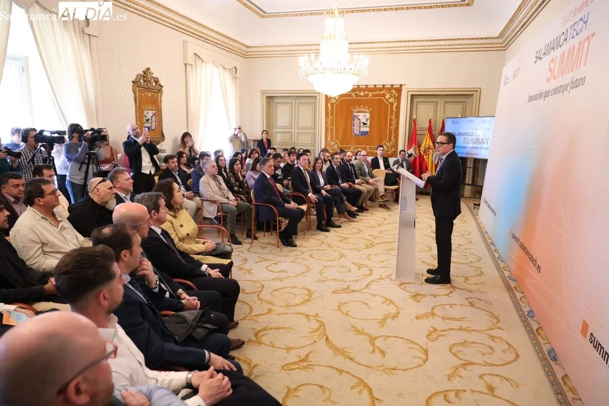 Presentación en el Ayuntamiento del Salamanca Tech Summit 2026. Foto de David Sañudo