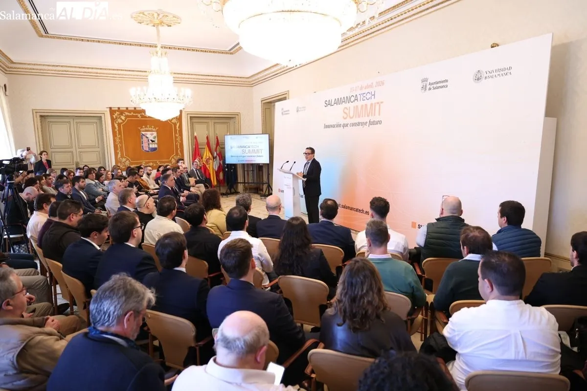 Presentación en el Ayuntamiento del Salamanca Tech Summit 2026. Foto de David Sañudo