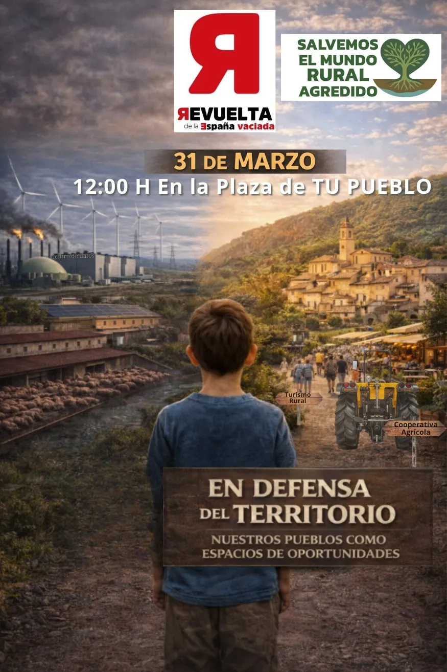 Monleras, en una de las concentraciones en apoyo a la España vaciada