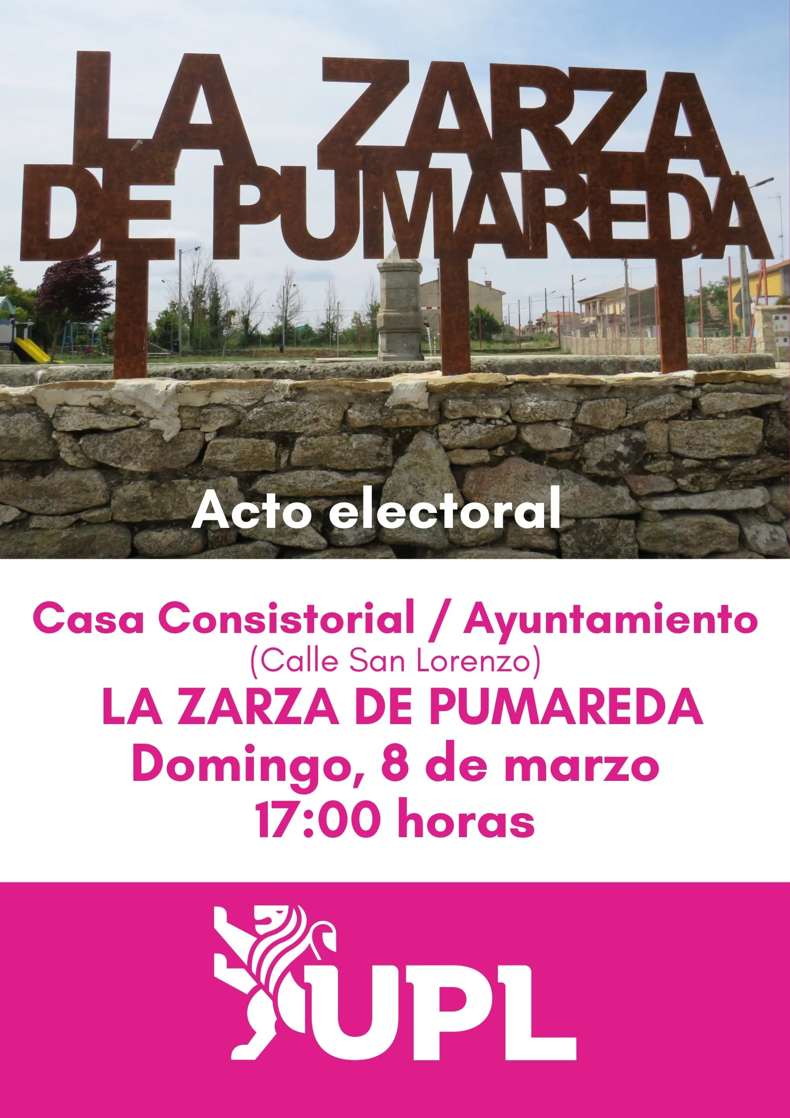 El acto contará con la participación del número uno de UPL, Carlos Javier Salgado