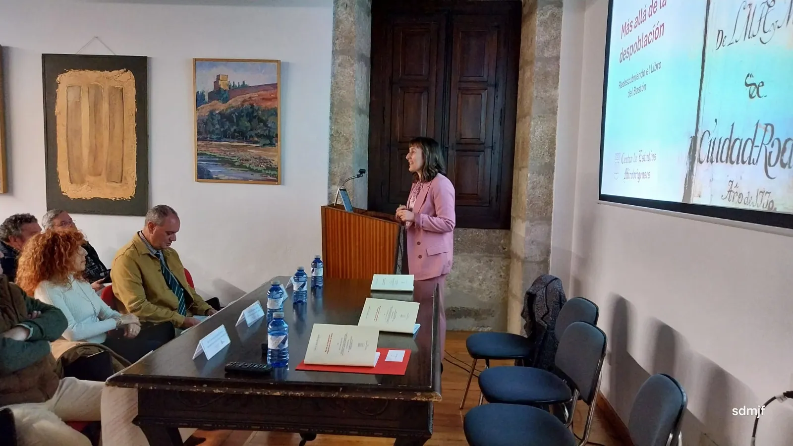 Acto del Centro de Estudios Mirobrigenses en la Casa de la Cultura 
