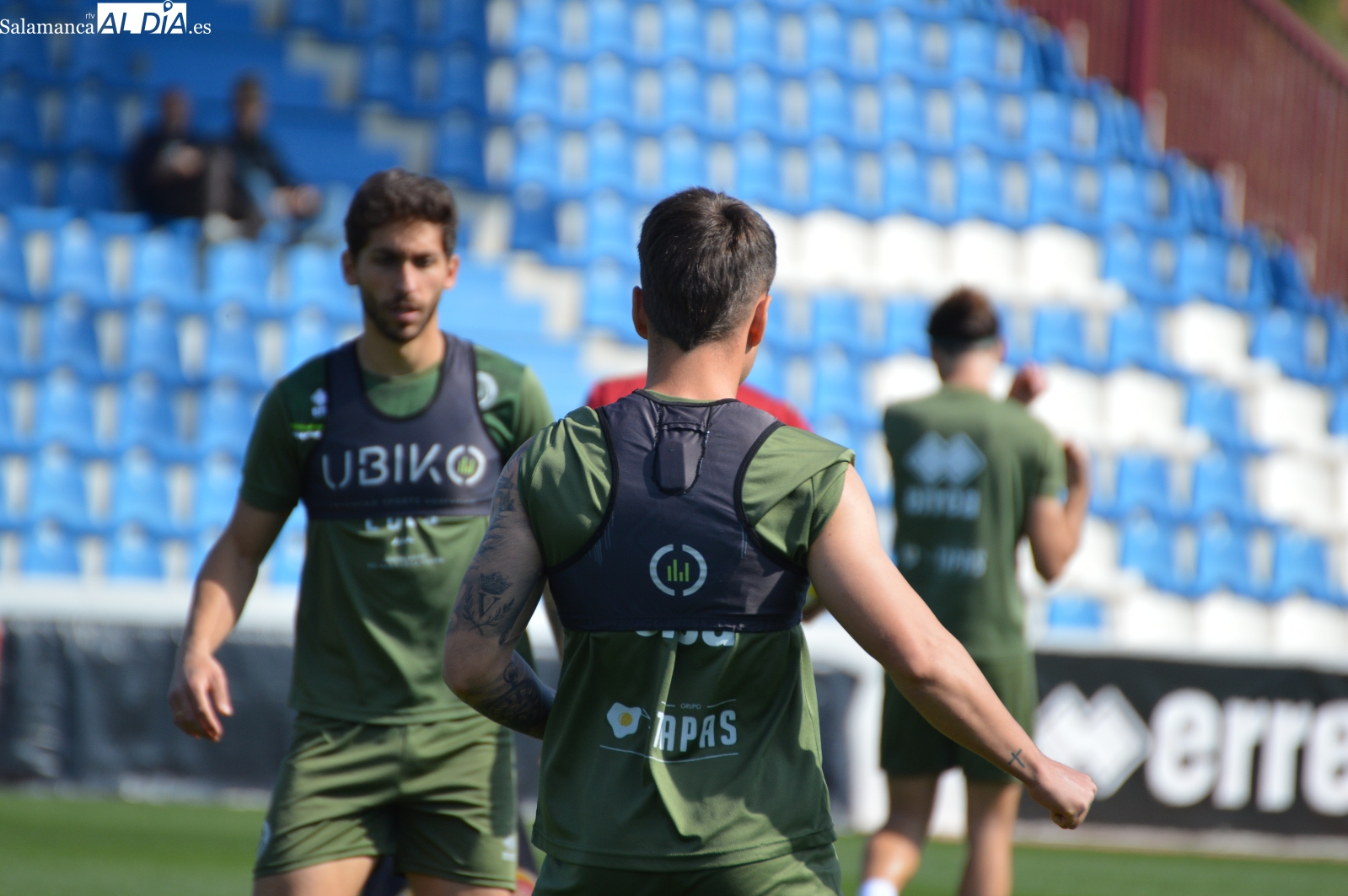 FOTOS | Unionistas se pasa al Reina Sofía para preparar el partido con el Arenteiro y Mario Simón ensaya con cambios; Mounir, un partido de sanción