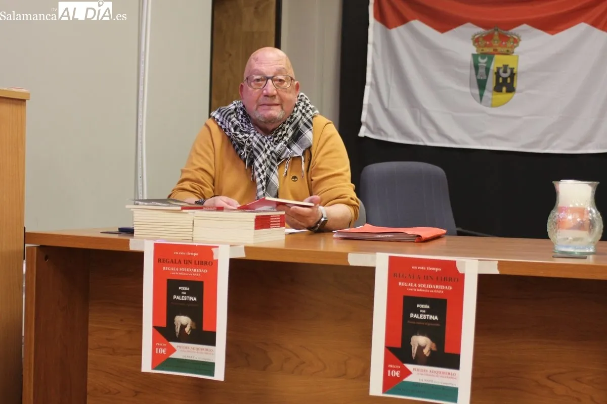 Celebración del Día de la Tierra palestina, con música, poesía y gastronomía, en Miranda de Azán. Foto de Fernando Sánchez Gómez
