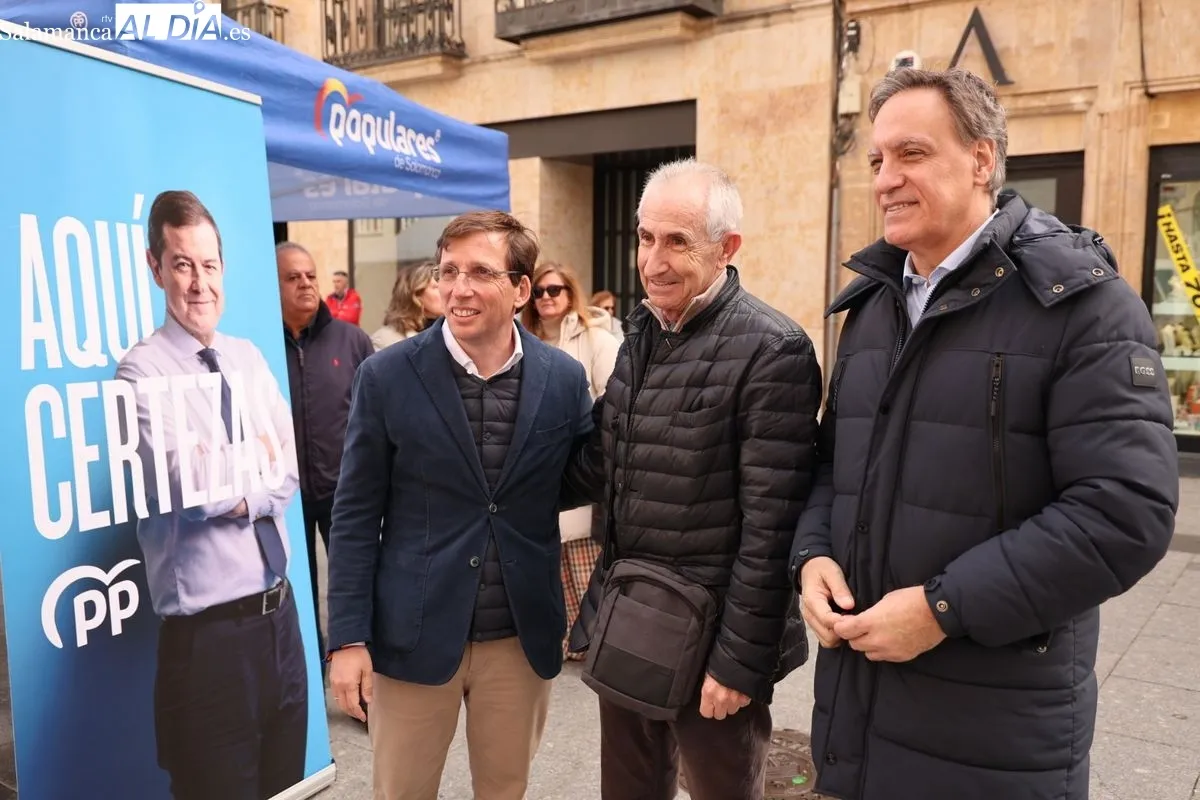 El alcalde de Madrid, José Luis Martínez-Almeida se ha unido hoy a la campaña autonómica del Partido Popular con una intensa agenda en Salamanca. Foto de David Sañudo