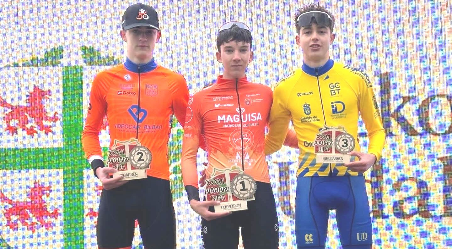 El Ciclismo Guijuelo brilla en la Aiarako Bira con Samuel Muñoz