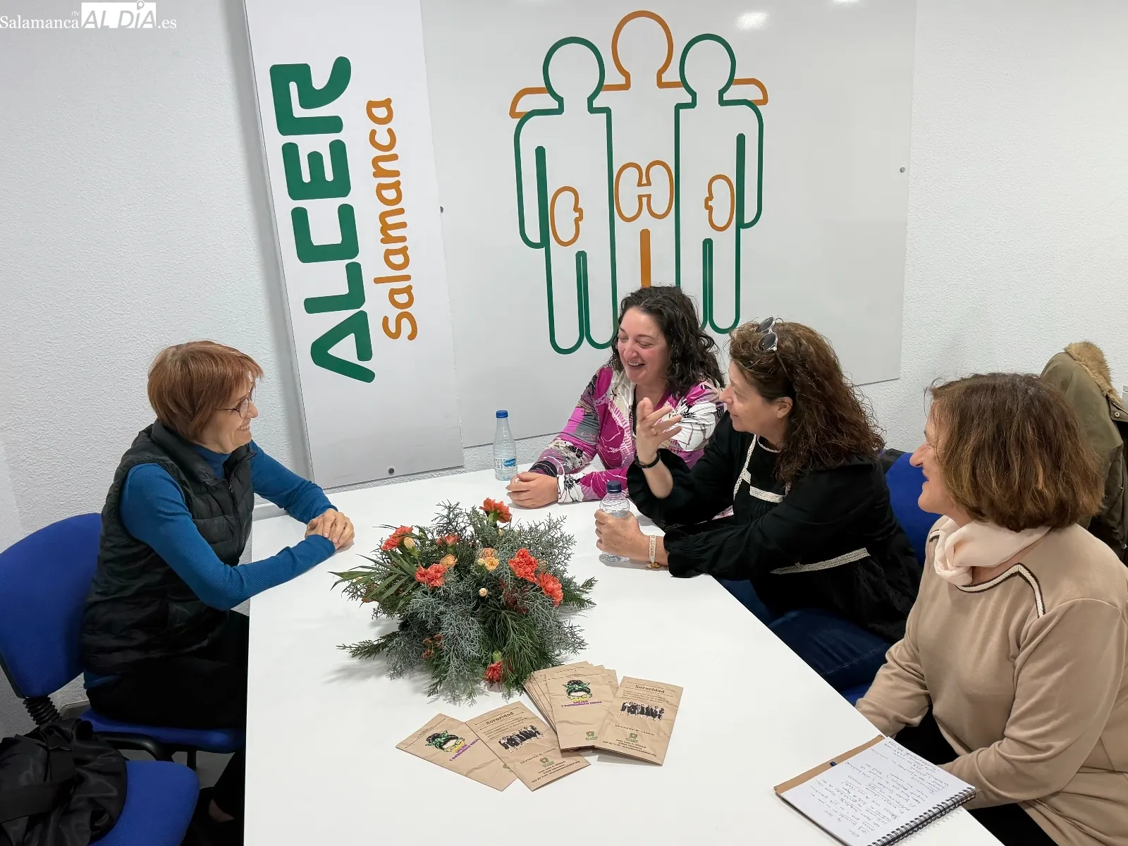 Mari Luz, Toñi, Mari José y Soledad en la sede de ALCER Salamanca | FOTOS: V. Martins 