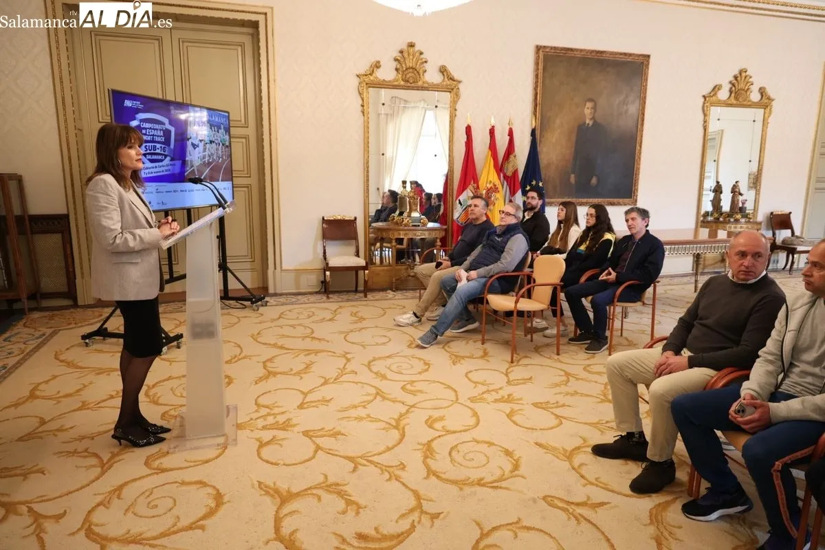Presentación en el Ayuntamiento de Salamanca del Campeonato de España Short Track Sub-16. Foto de David Sañudo