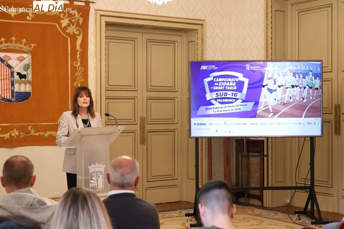 Presentación en el Ayuntamiento de Salamanca del Campeonato de España Short Track Sub-16. Foto de David Sañudo