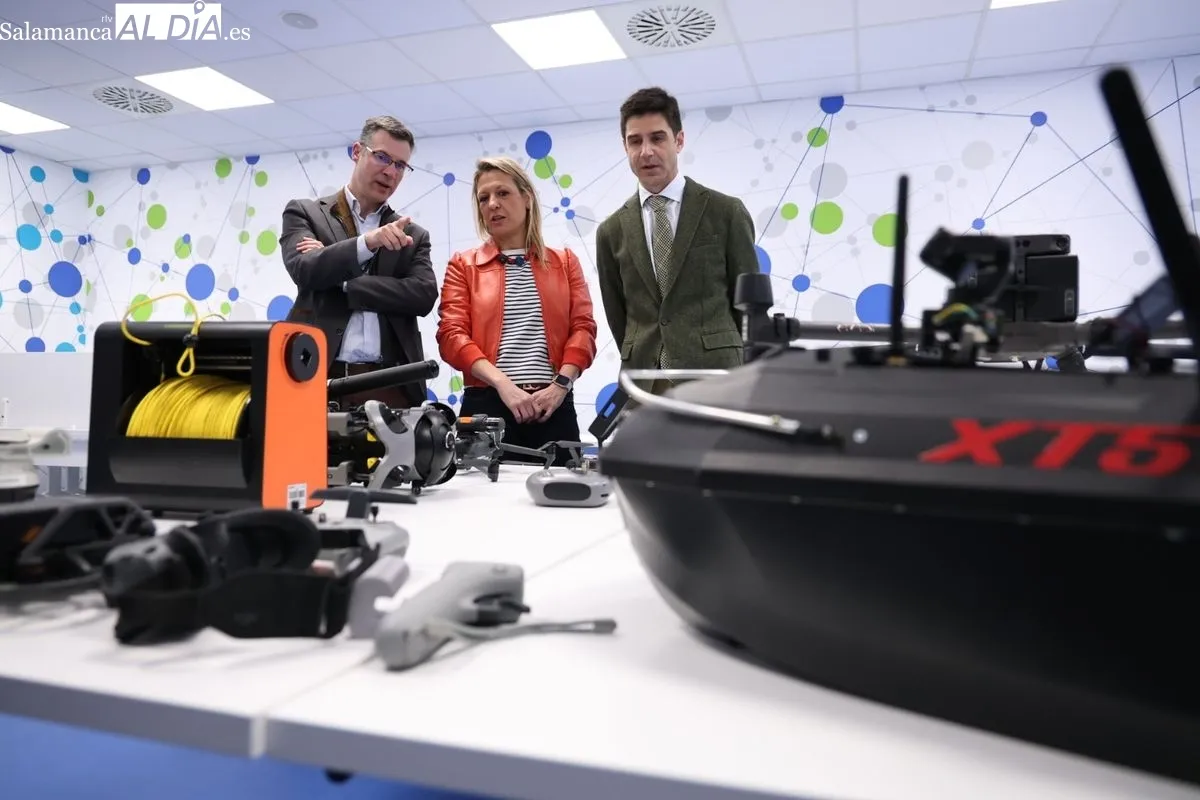 Presentación de la nueva tecnología que permite que Salamanca reduzca su consumo de agua en 13.754 millones de litros en cinco años. Foto de David Sañudo