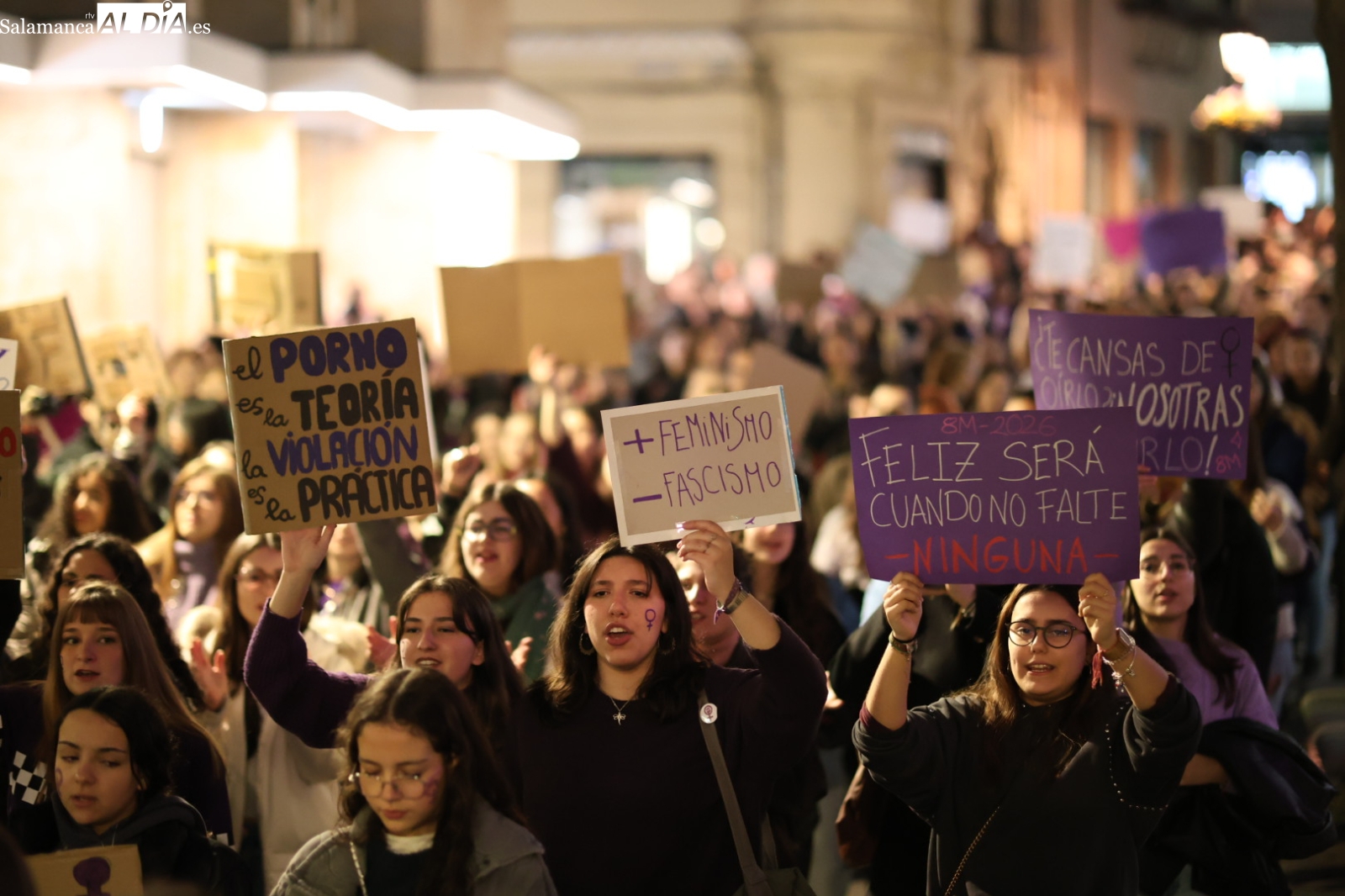 Salamanca clama contra la violencia machista en el 8M