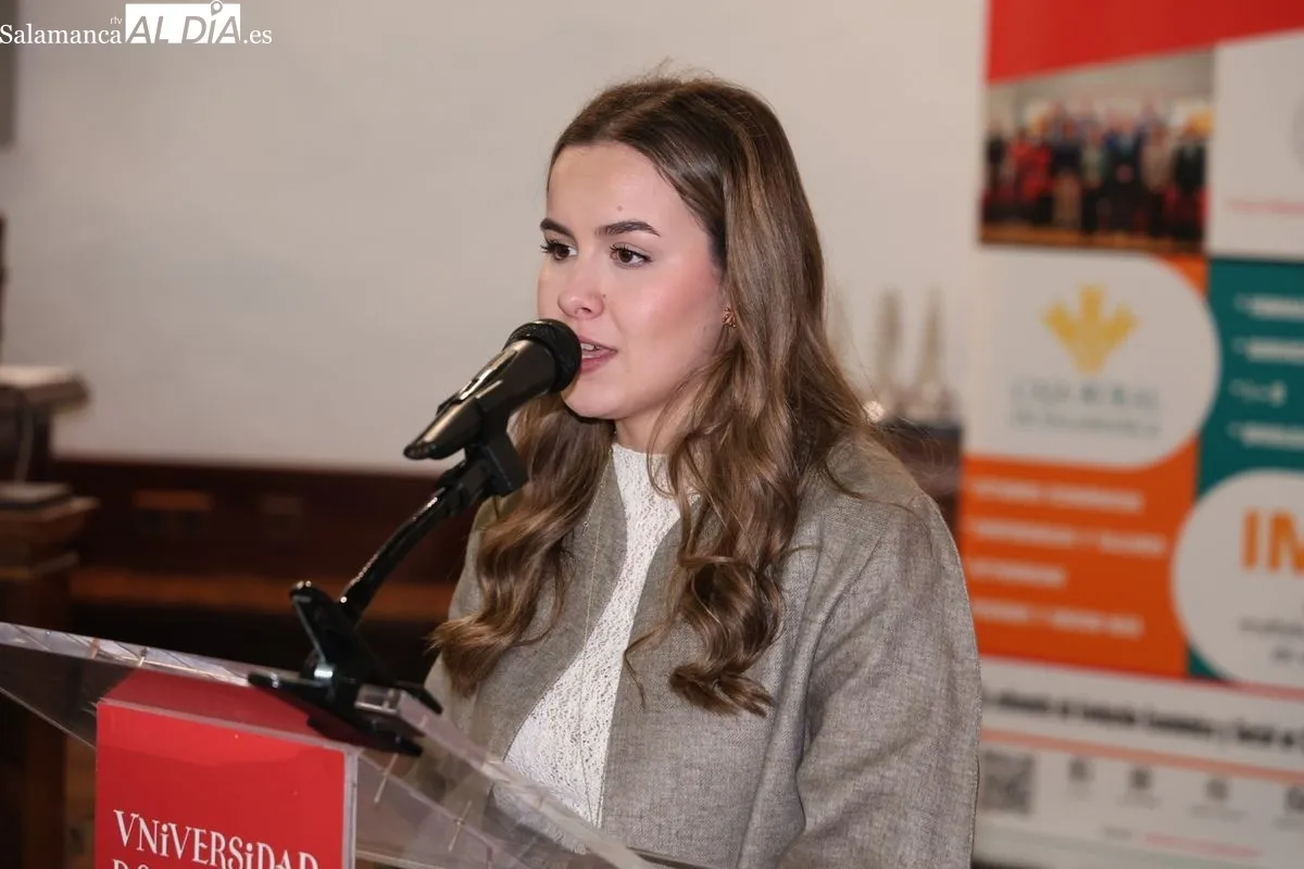 Entrega de premios a los mejores TFG de Creación e Innovación Empresarial en la I Jornada de Emprendimiento USAL y Caja Rural de Salamanca. Foto de David Sañudo