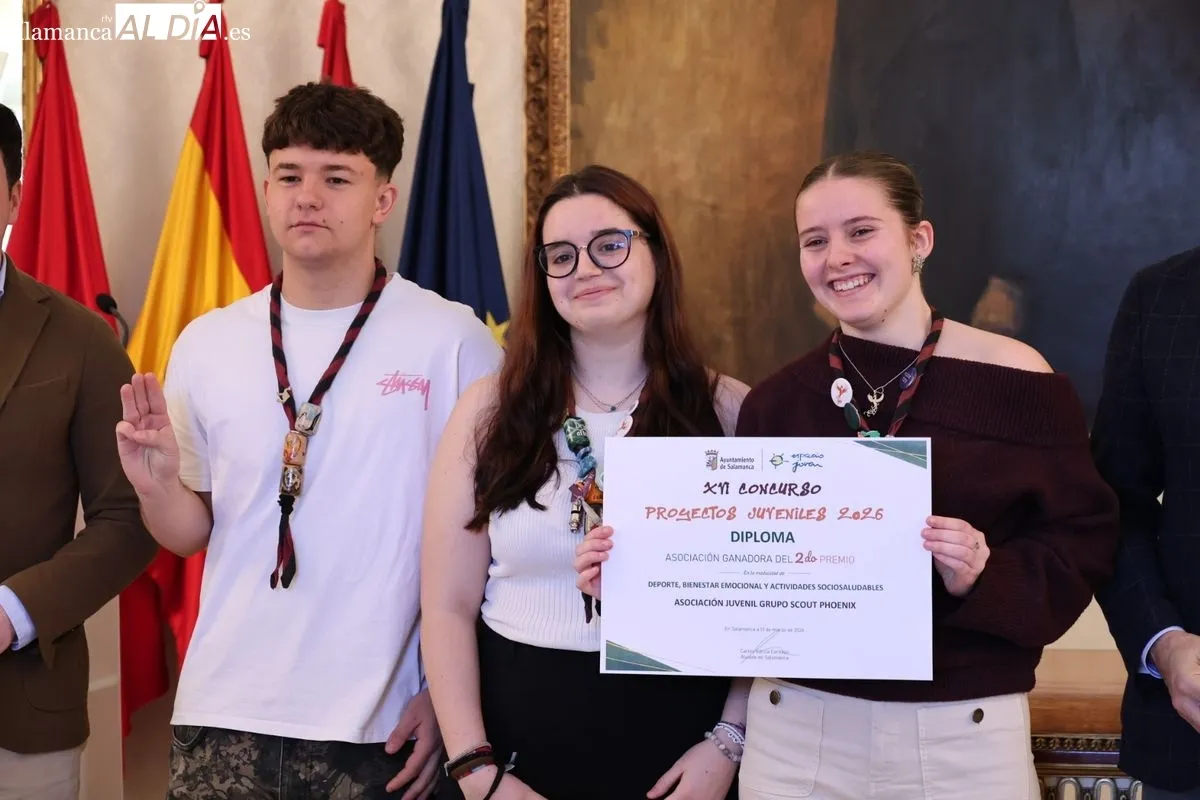 Entrega en el Ayuntamiento de Salamanca de los premios del XVI Concurso de Proyectos Juveniles. Foto de David Sañudo