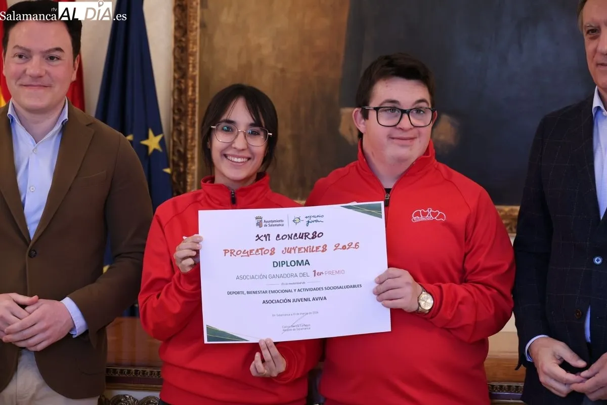 Entrega en el Ayuntamiento de Salamanca de los premios del XVI Concurso de Proyectos Juveniles. Foto de David Sañudo