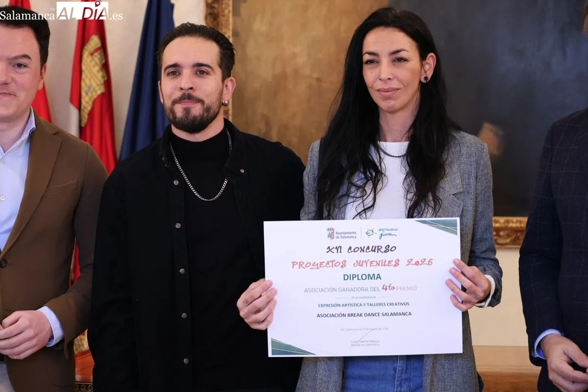 Entrega en el Ayuntamiento de Salamanca de los premios del XVI Concurso de Proyectos Juveniles. Foto de David Sañudo