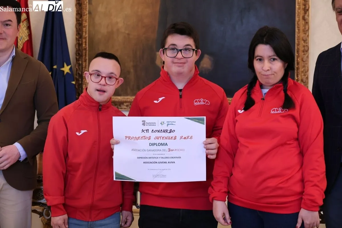 Entrega en el Ayuntamiento de Salamanca de los premios del XVI Concurso de Proyectos Juveniles. Foto de David Sañudo