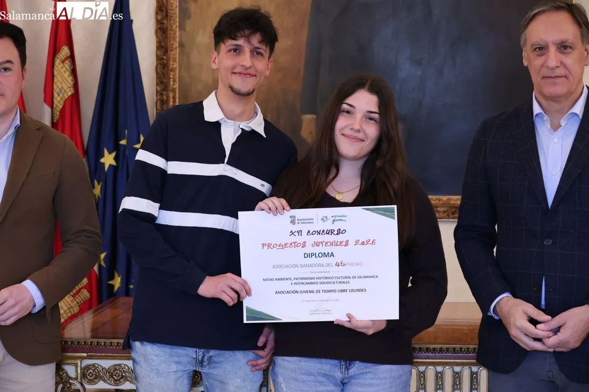 Entrega en el Ayuntamiento de Salamanca de los premios del XVI Concurso de Proyectos Juveniles. Foto de David Sañudo