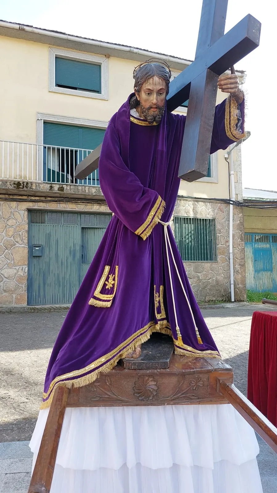 Imagen del Nazareno traído a Aldeadávila por el cardenal Martín Herrera desde Cuba