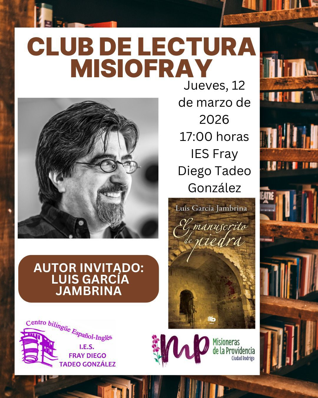 MisioFray continúa este jueves con Luis García Jambrina en el Fray Diego Tadeo